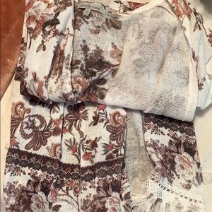 flower printed cardigan